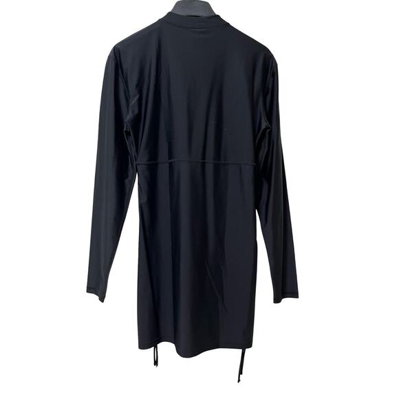 SAILBEE Womens Swim Coverup Long Sleeve Dress Size XL Black UV Protection NWT - Picture 2 of 8